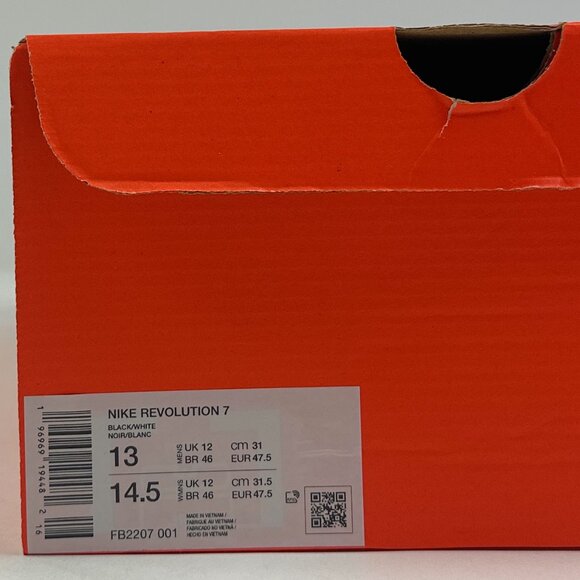 Nike Revolution 7 Mens Black White Shoes Sneakers Running Athletic FB2207-001 - Picture 14 of 14